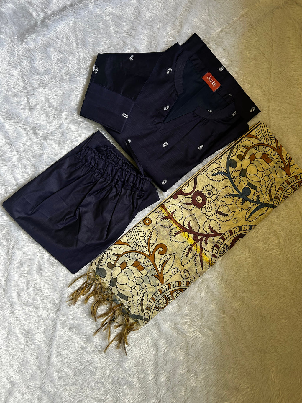 RUGHA 21 - Navy Blue Kurti Set