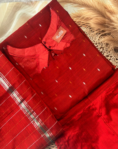RUGHA 35 - Sembarathi - Raw silk Kurti