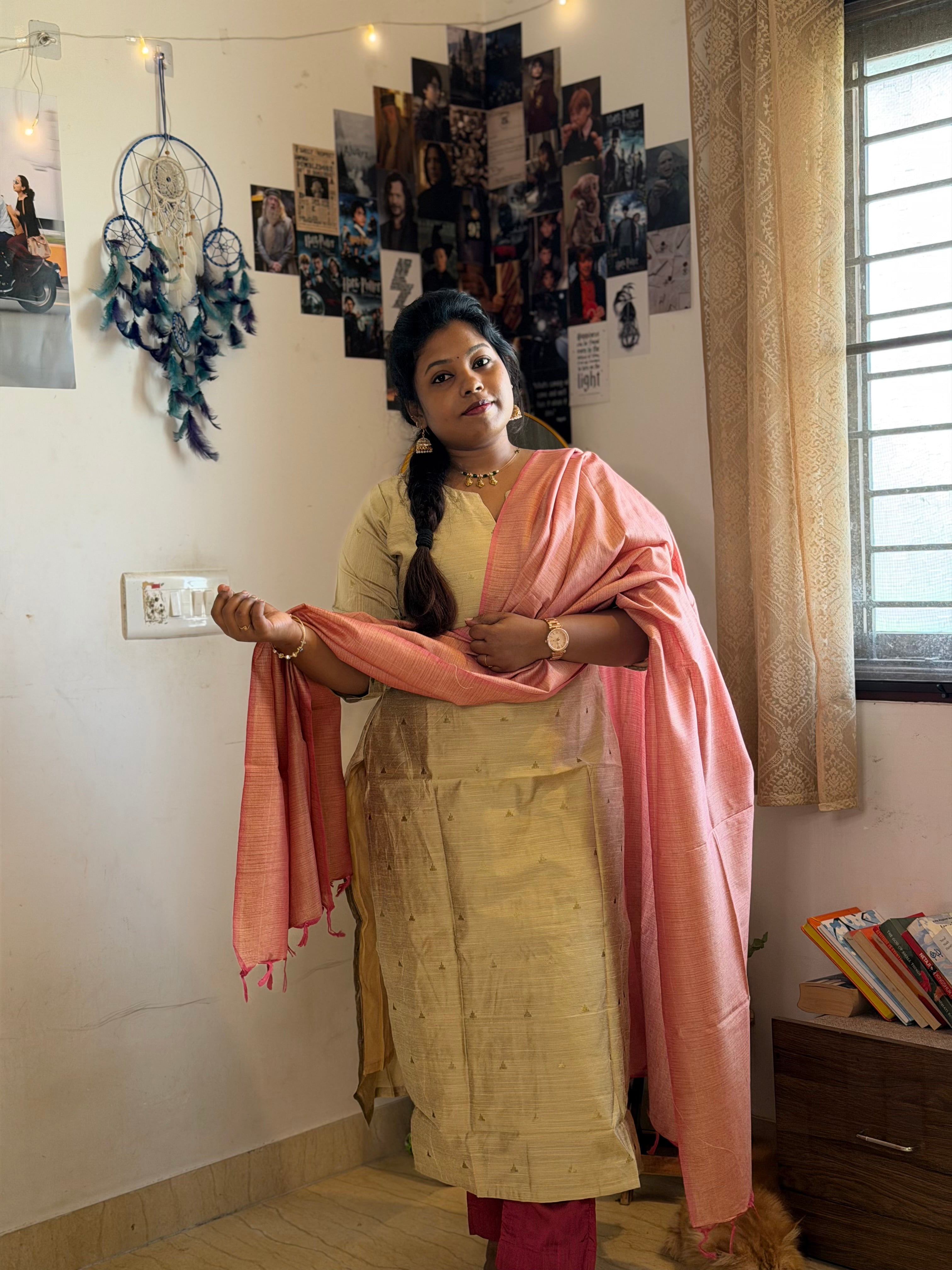 RUGHA 12 - Ivory handloom kurta set