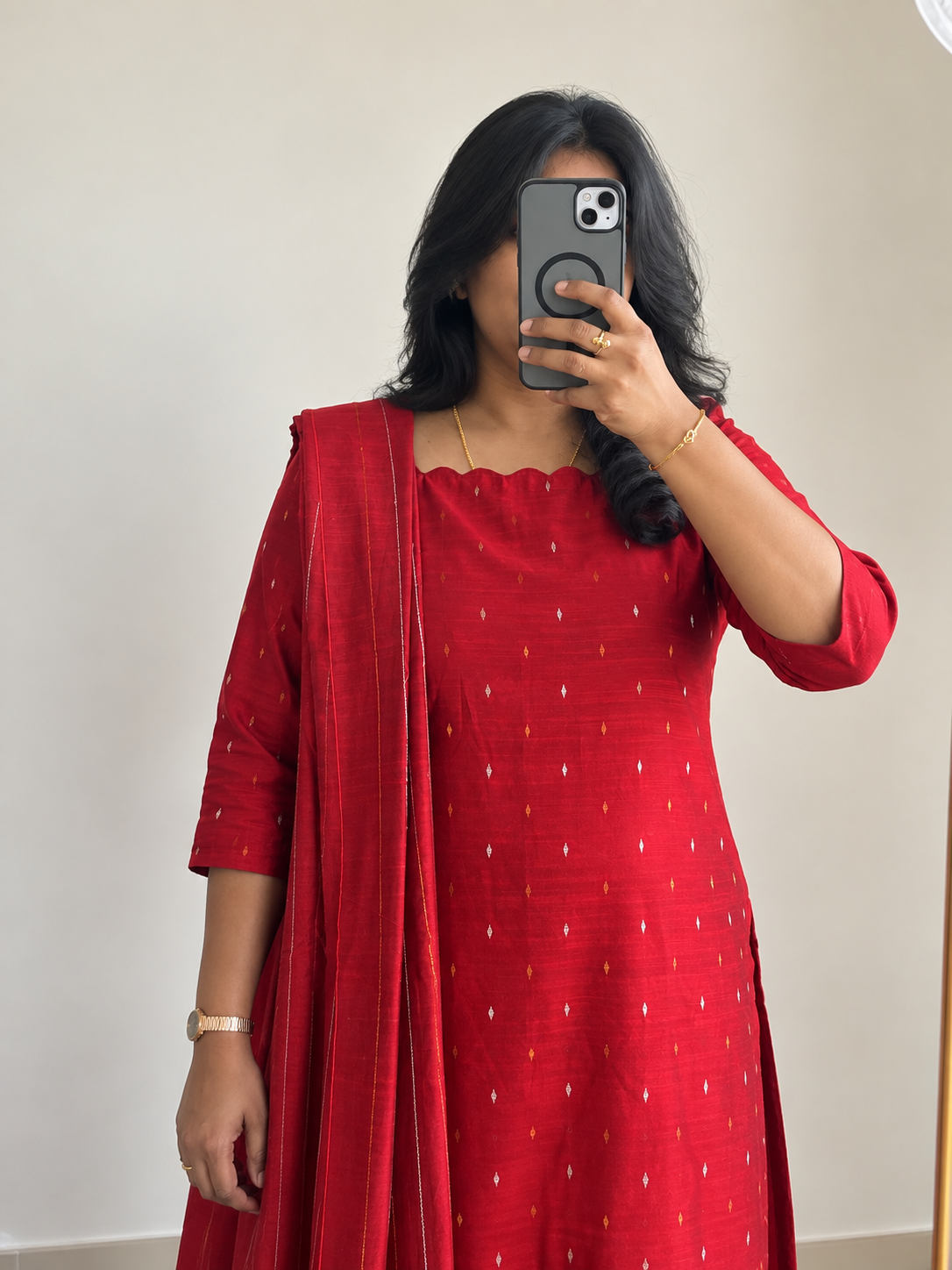 RUGHA 35 - Sembarathi - Raw silk Kurti