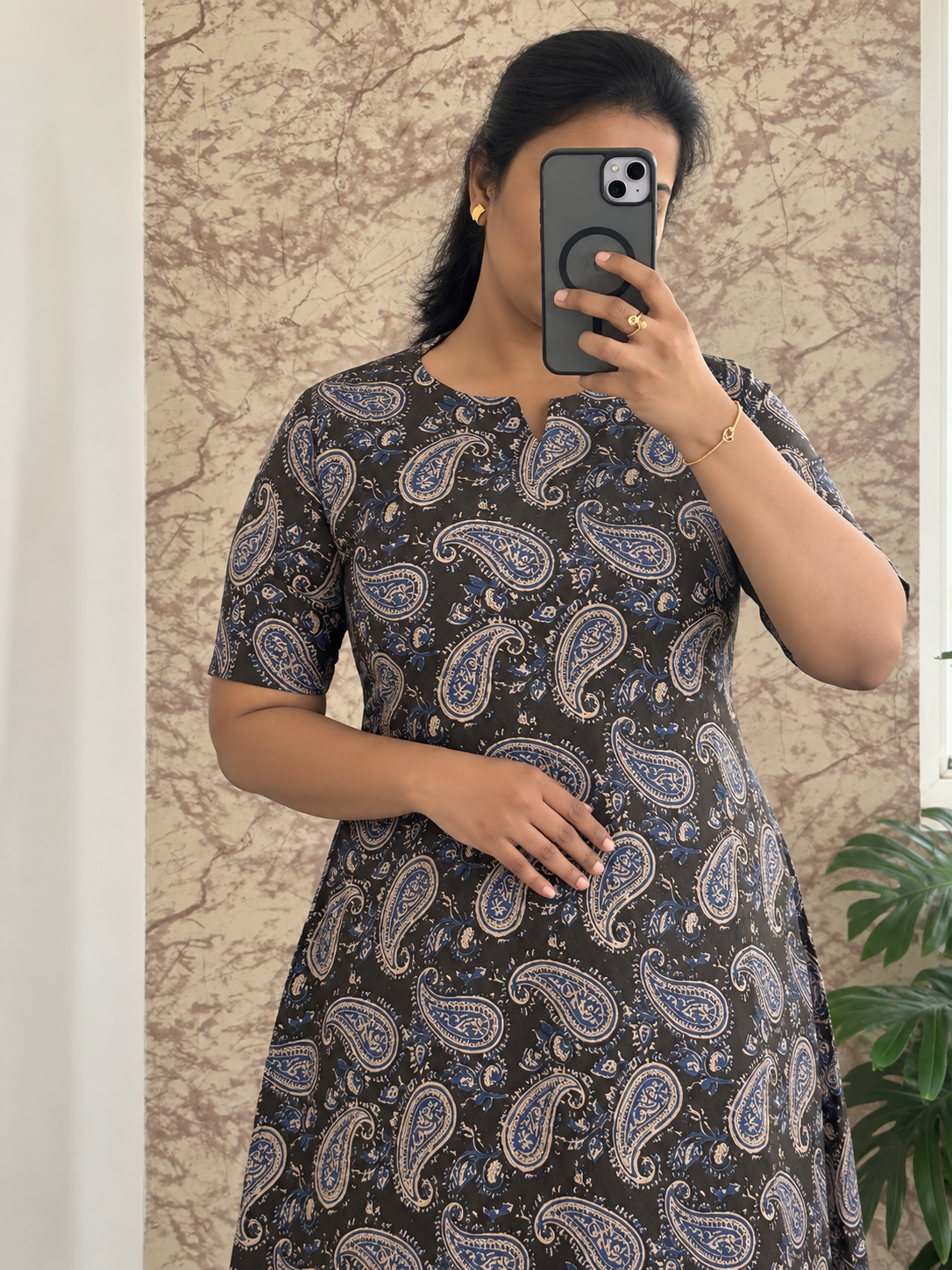 RUGHA 36 - Naira Paisley Kalamkari