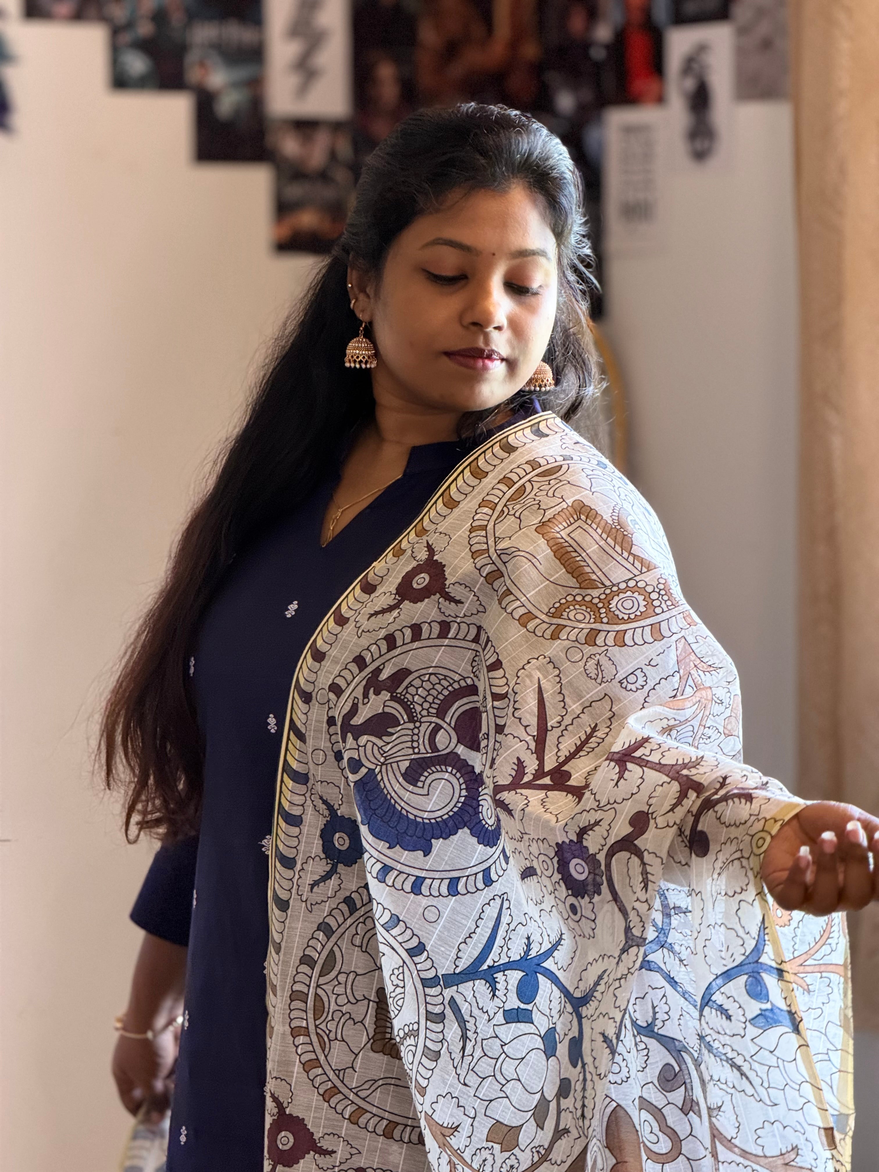 RUGHA 21 - Navy Blue Kurti Set