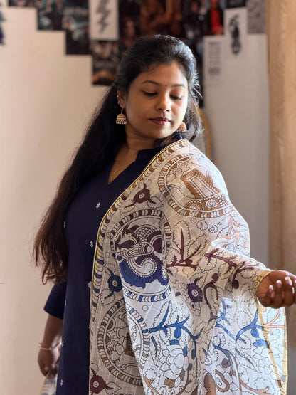 RUGHA 21 - Navy Blue Kurti Set