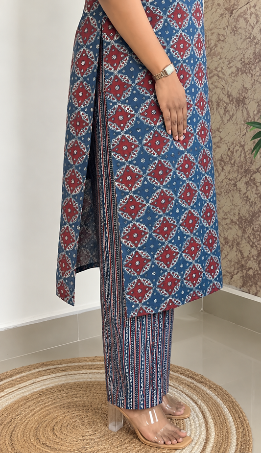 RUGHA 39 -  Indigo Muse Ajrakh Pant