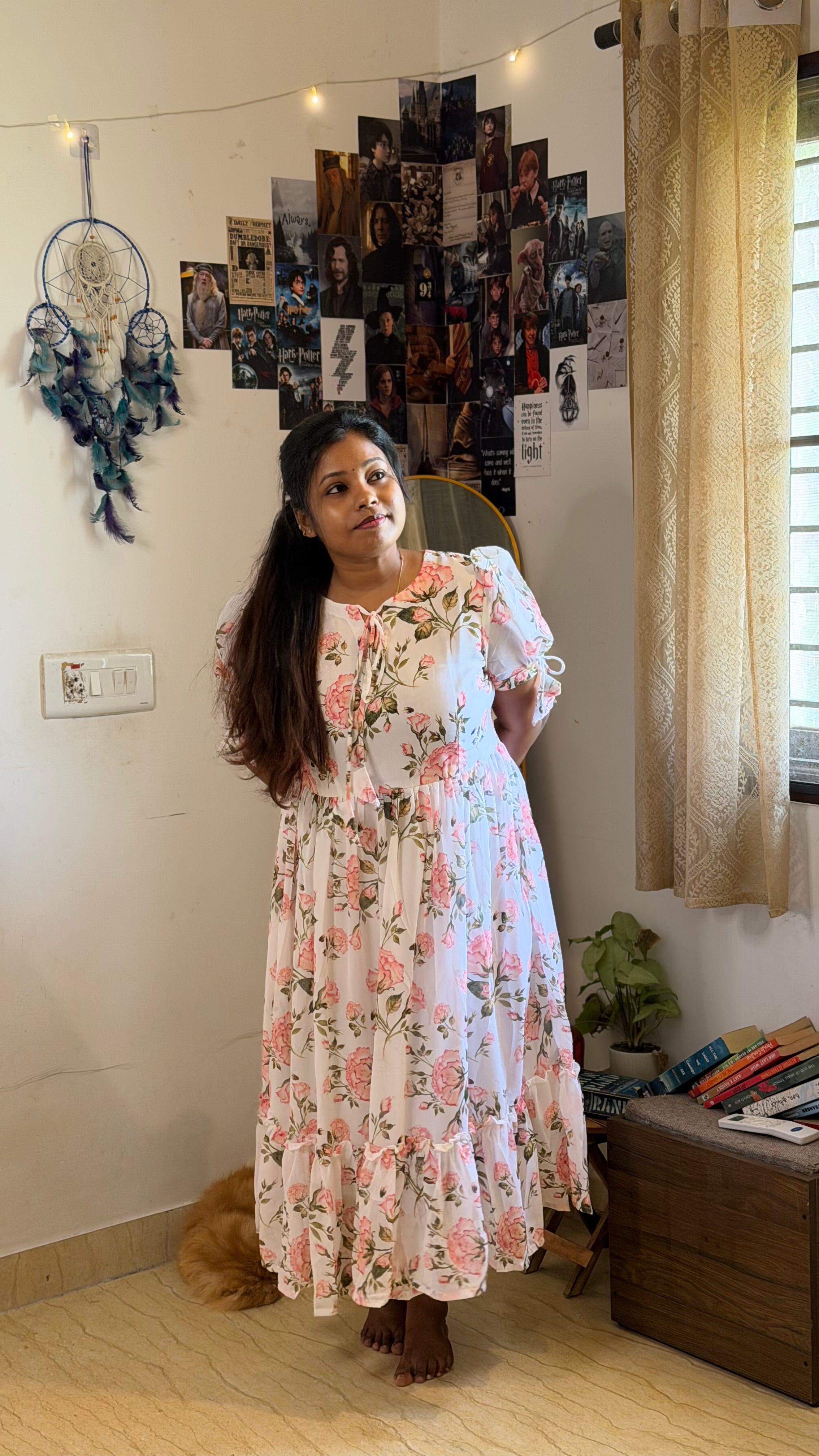 RUGHA 18 - White Floral Maxi