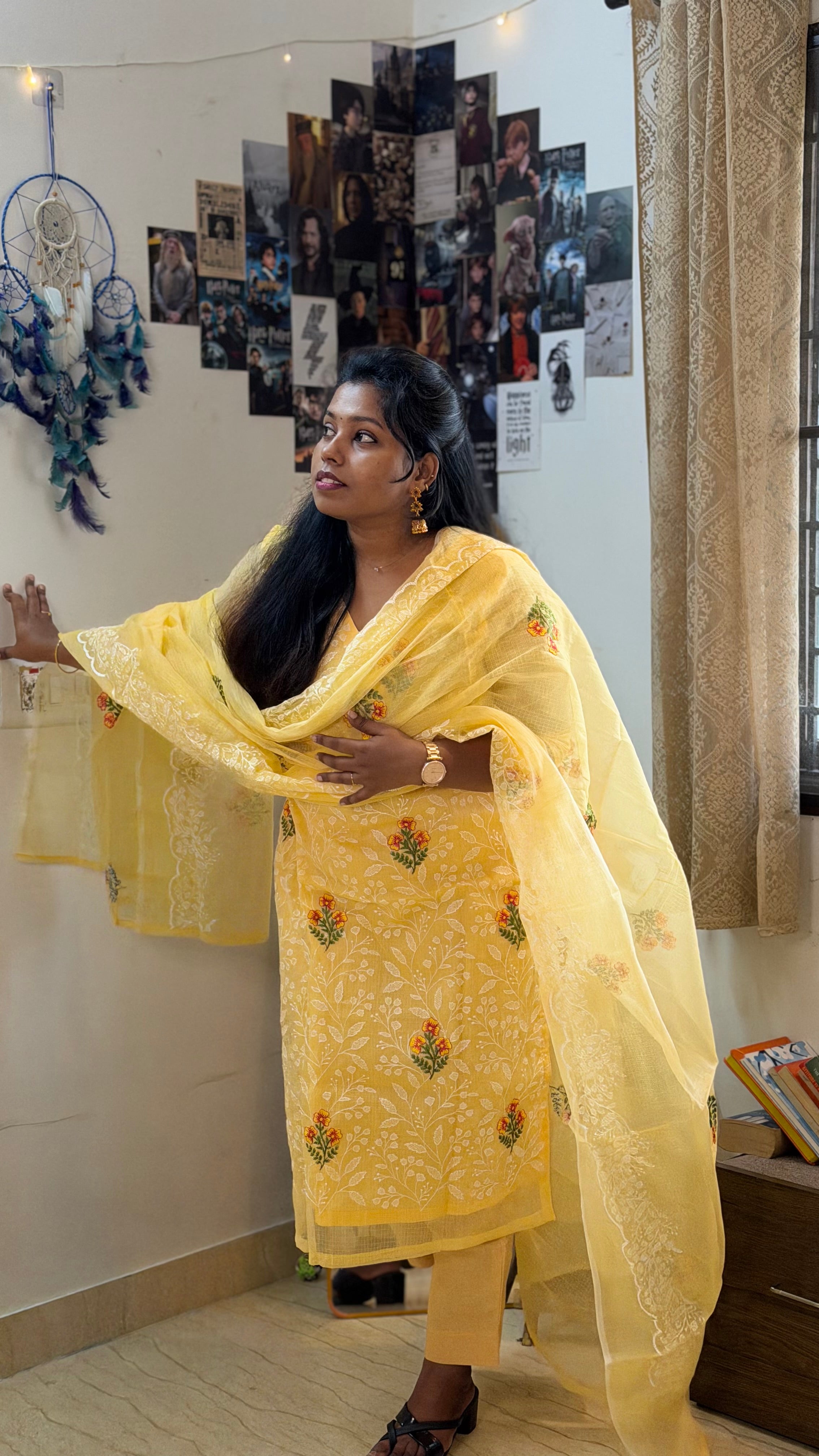 RUGHA 08 - Orange Floral Suit Set