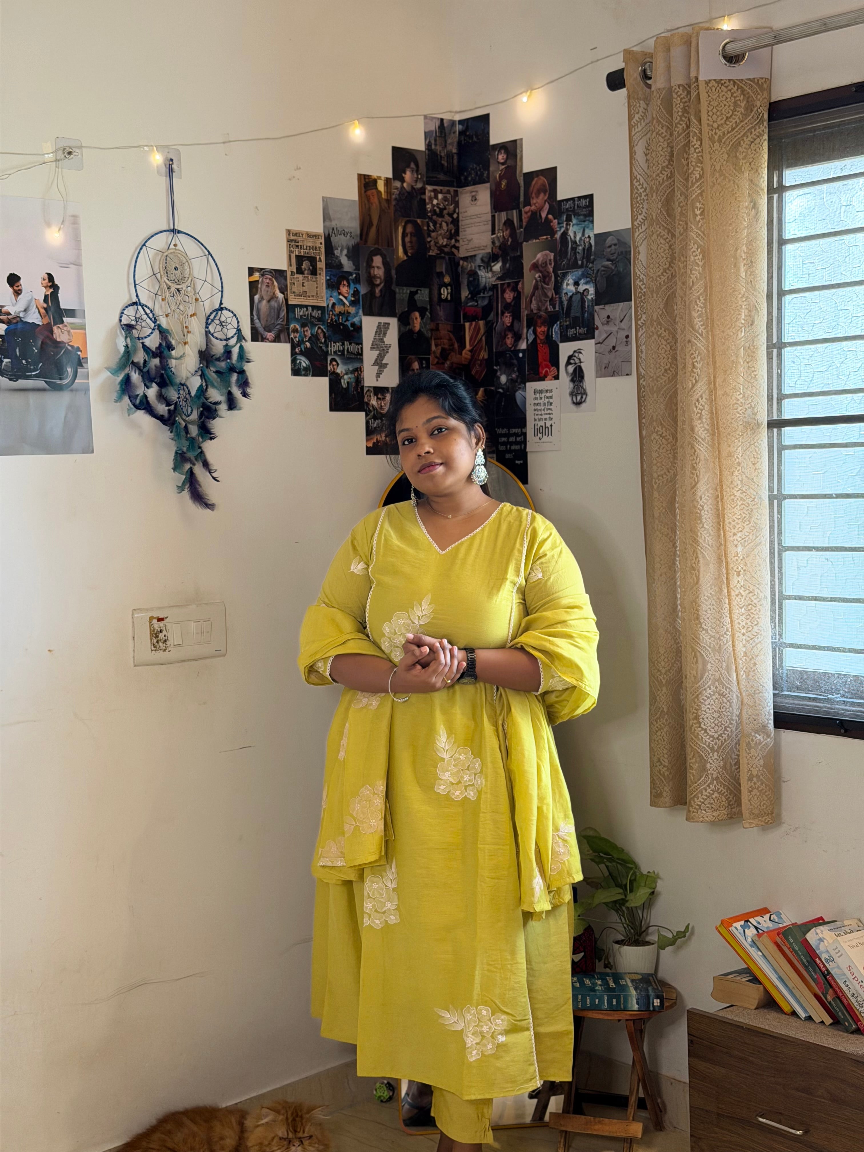 RUGHA 26 - Lime Green Kurti Set