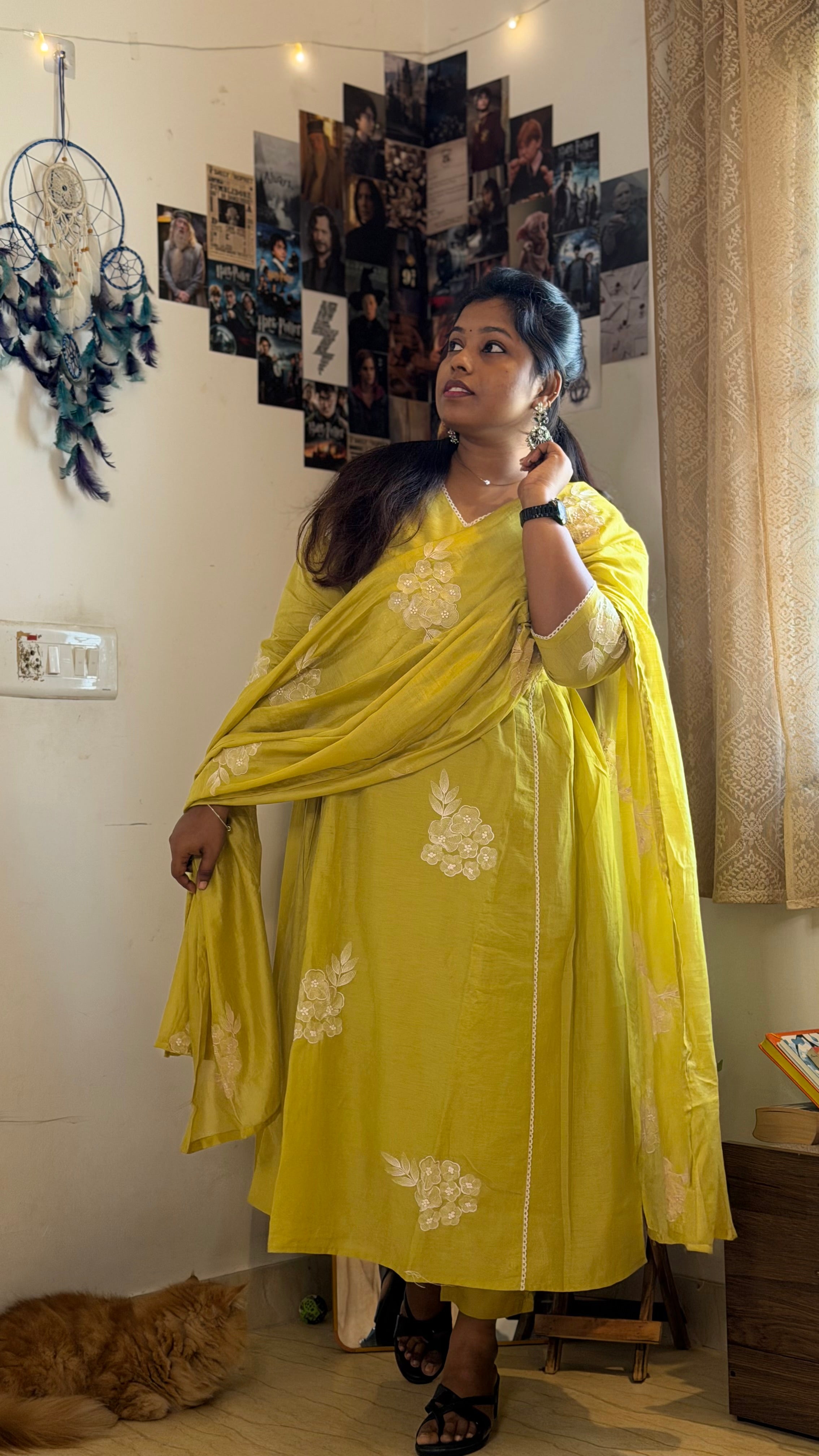 RUGHA 26 - Lime Green Kurti Set