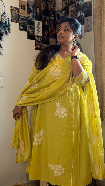 RUGHA 26 - Lime Green Kurti Set