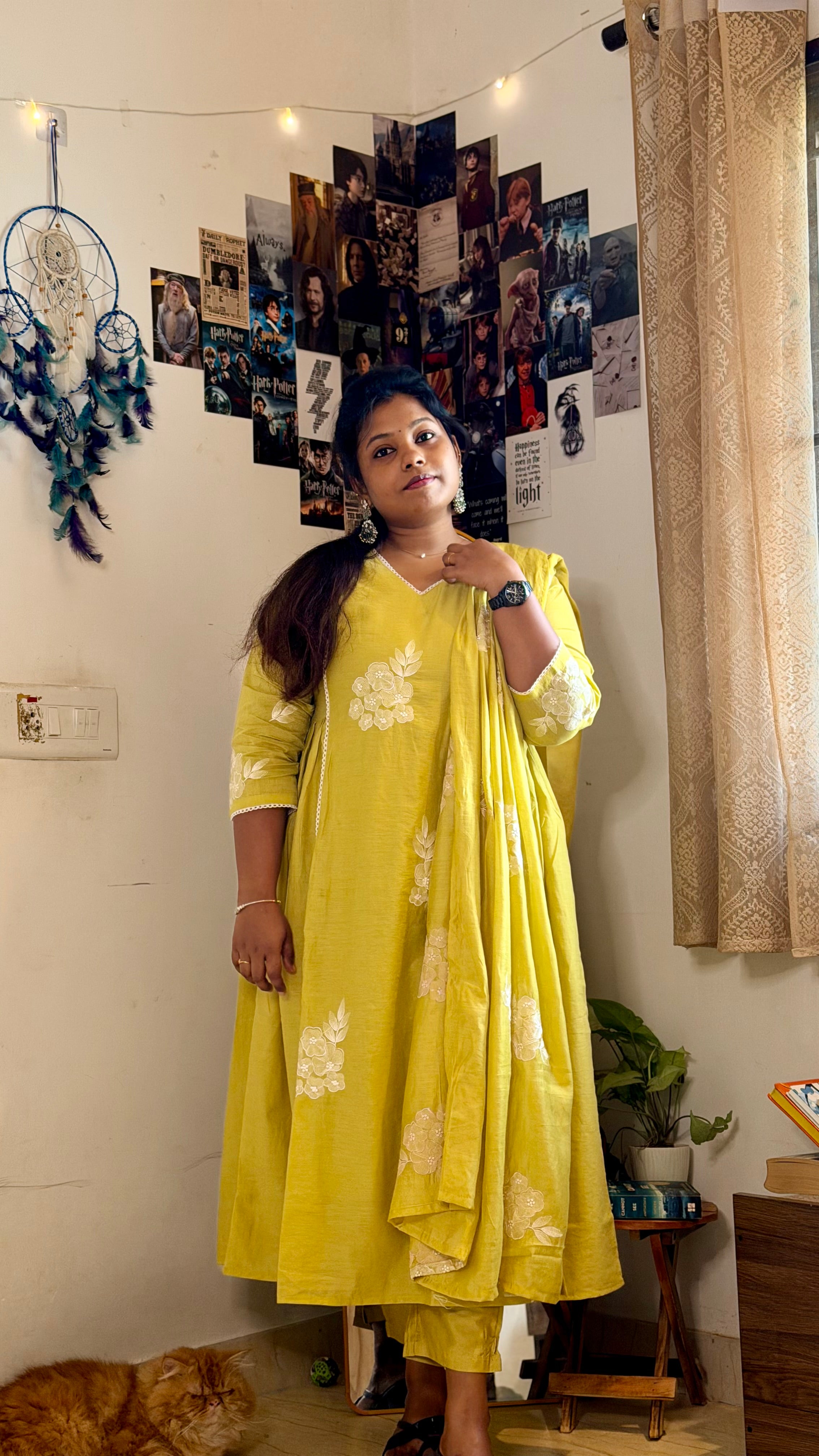 RUGHA 26 - Lime Green Kurti Set