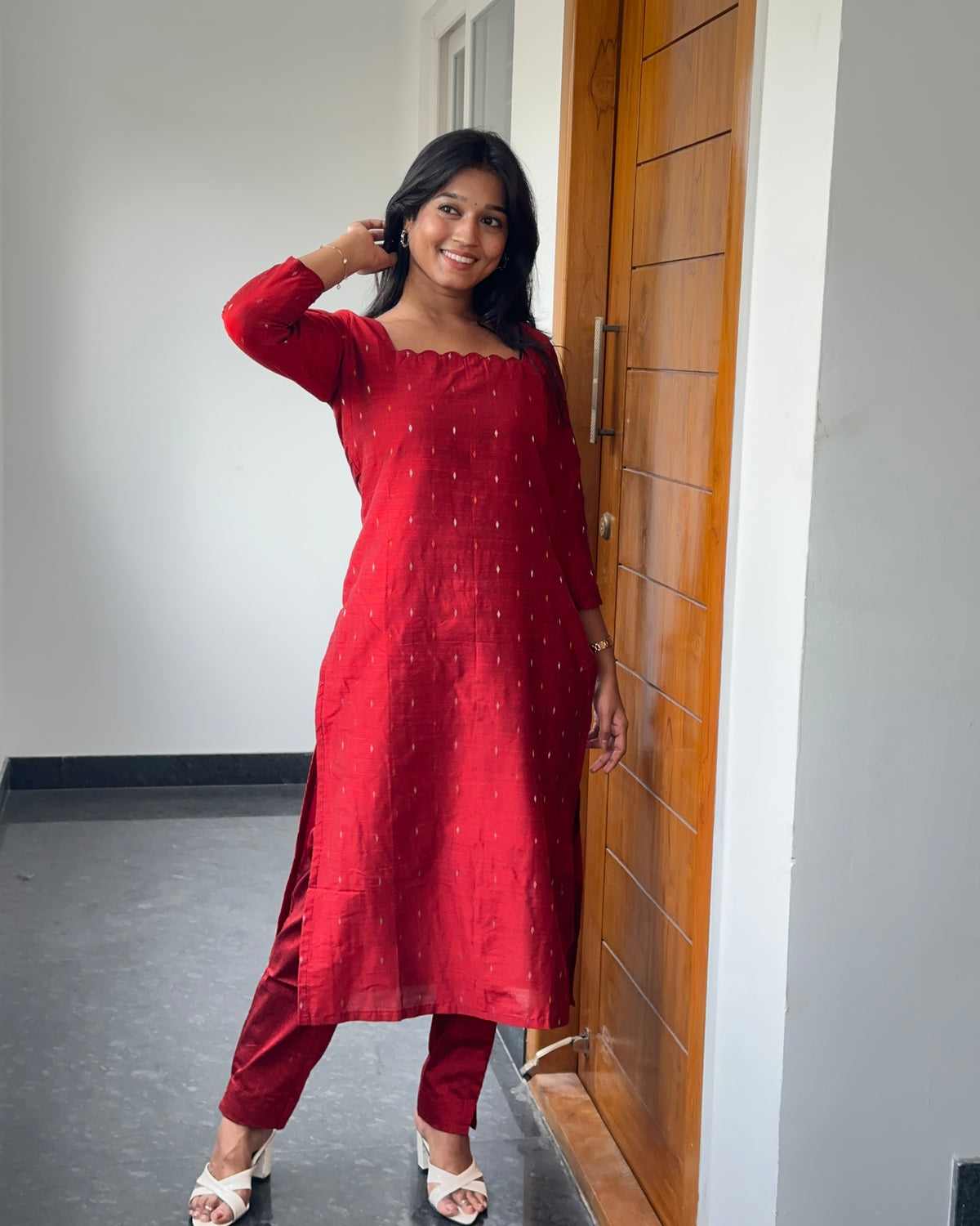 RUGHA 35 - Sembarathi - Raw silk Kurti