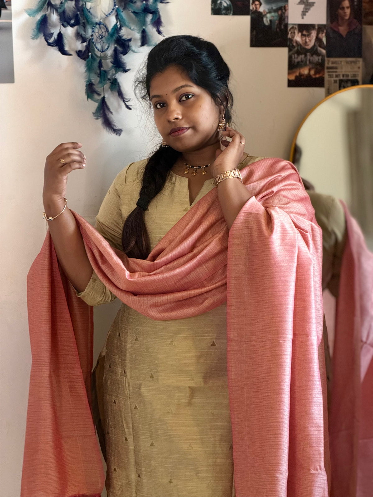 RUGHA 12 - Ivory Handloom kurti Set