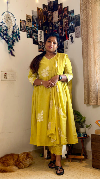 RUGHA 26 - Lime Green Kurti Set