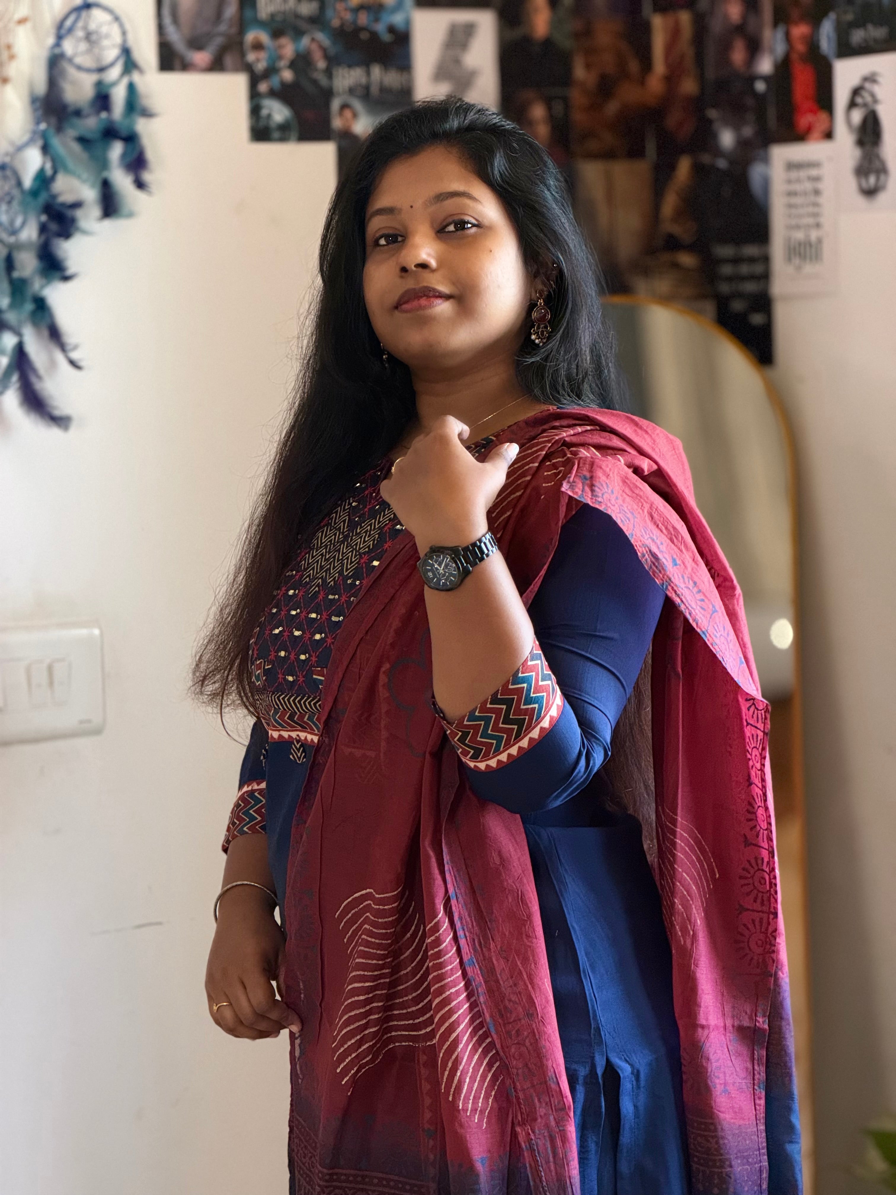 RUGHA 29 - Royal Blue Khadi Cotton Suit Set