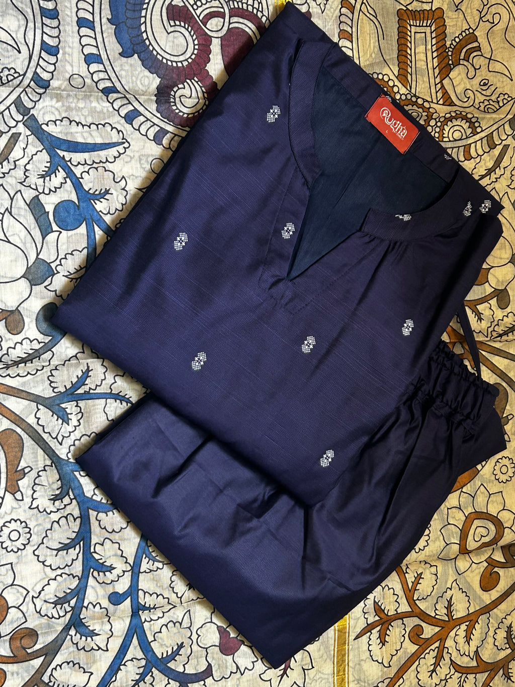 RUGHA 21 - Navy Blue Kurti Set