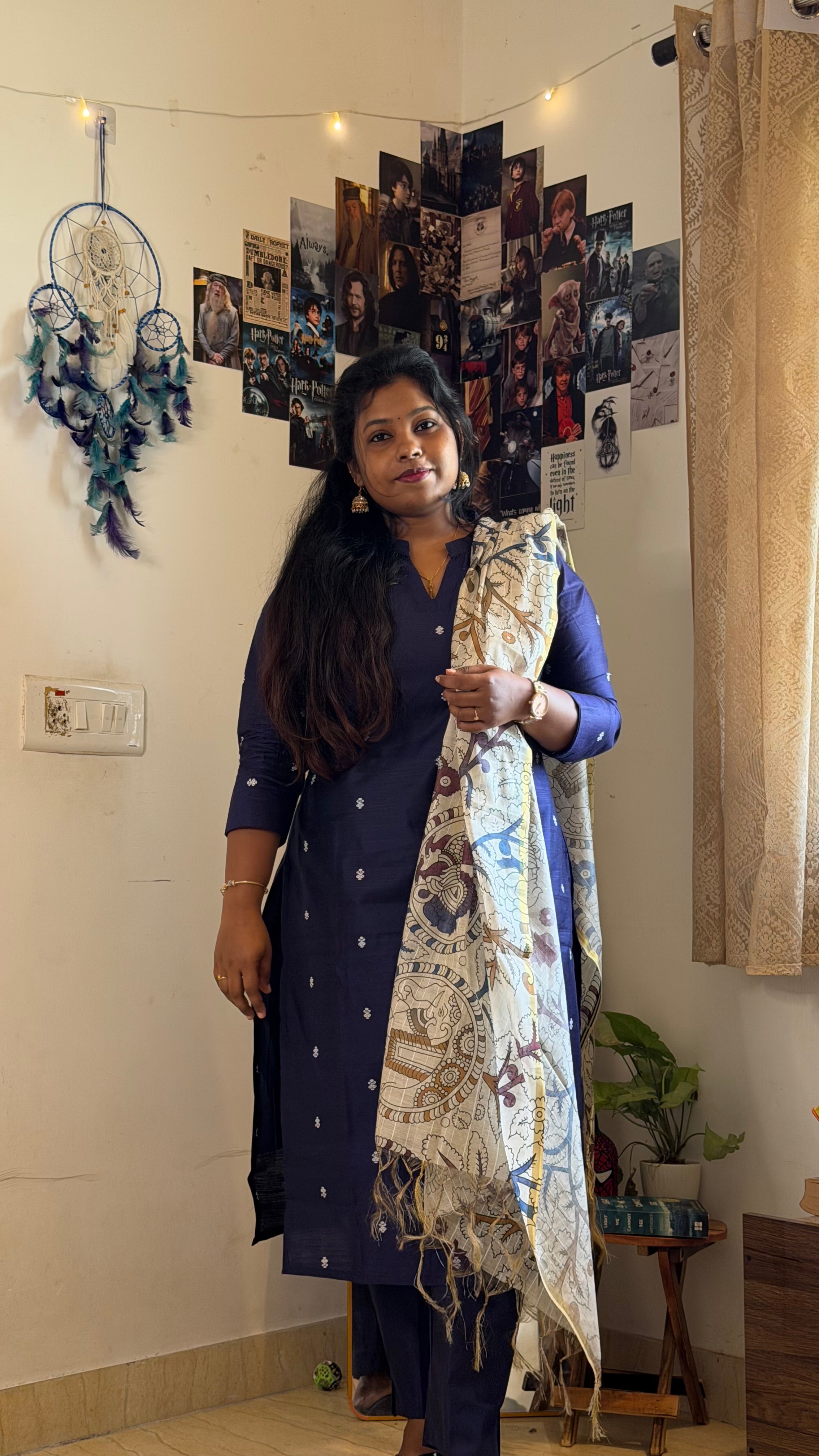 RUGHA 21 - Navy Blue Kurti Set