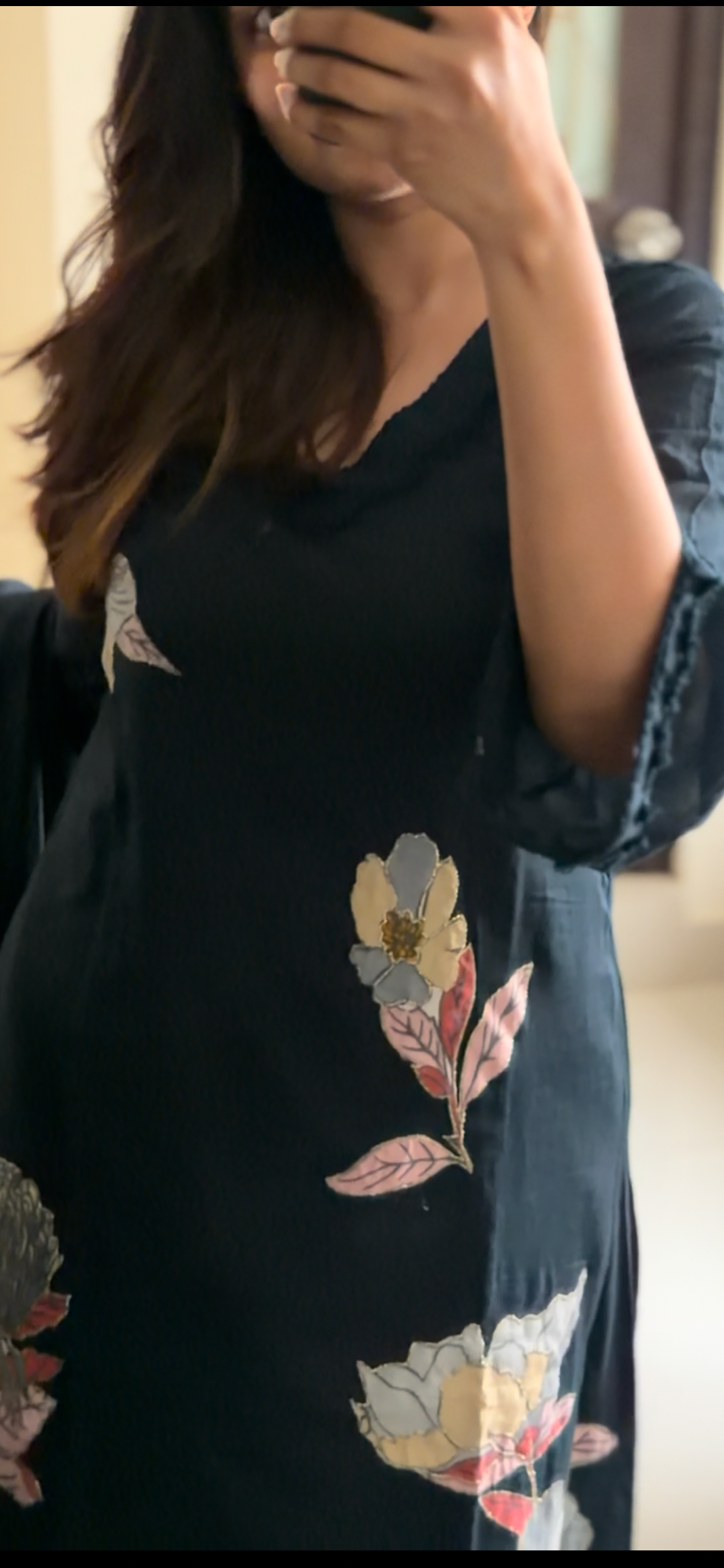 RUGHA 27 - Charcoal Black Kurti Set