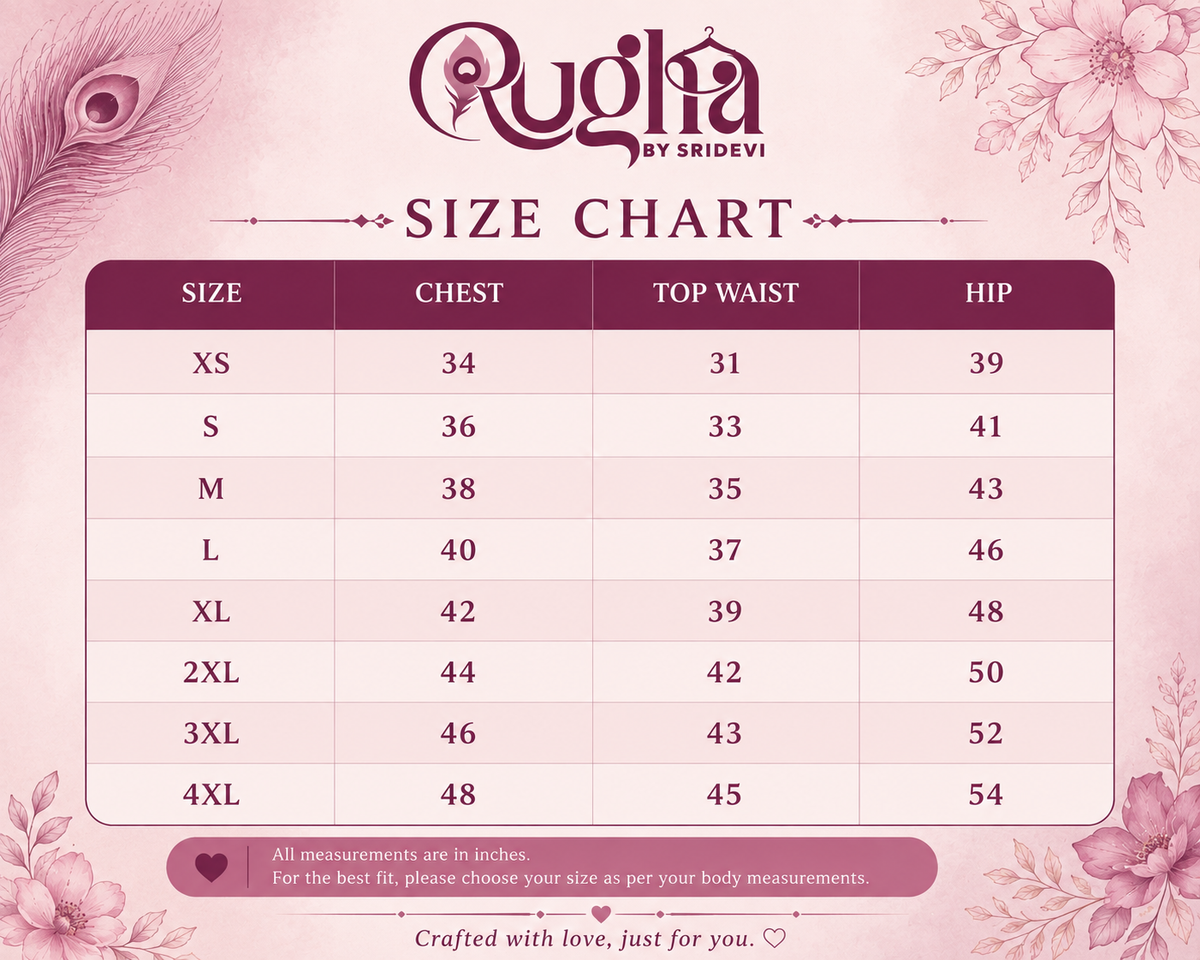RUGHA 01 - Navy Blue Silk top with Kalamkari Duppata