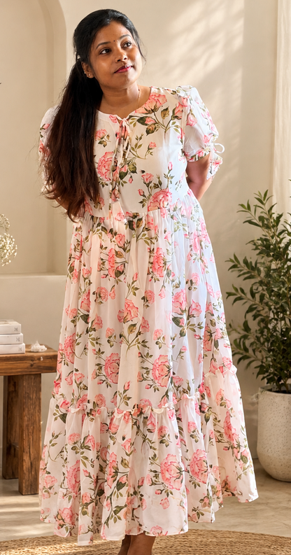 RUGHA 18 - White Floral Maxi