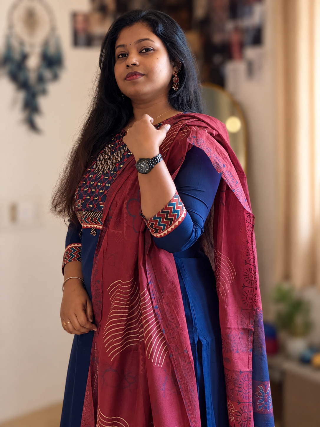 RUGHA 29 - Royal Blue Khadi Cotton Suit Set