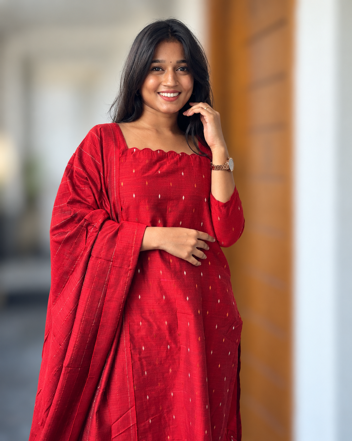 RUGHA 35 - Sembarathi - Raw silk Kurti