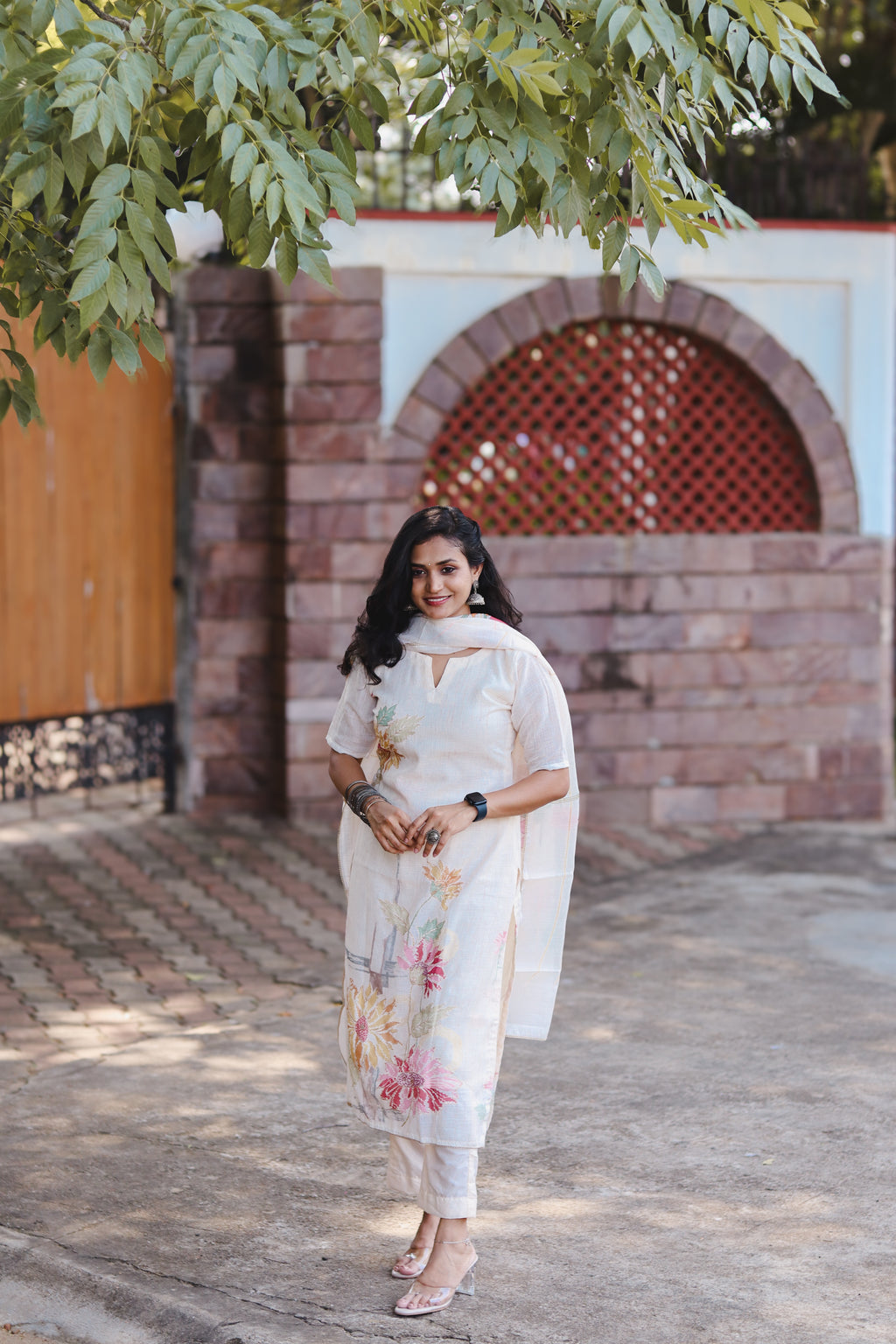 RUGHA 04 - White Premium Linen Cotton Suit Set