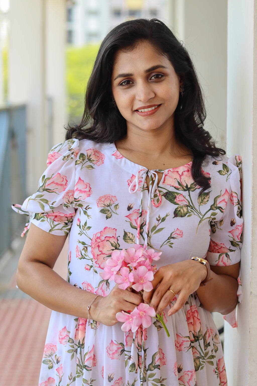 RUGHA 18 - White Floral Maxi