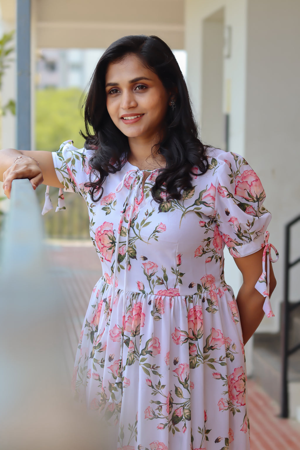 RUGHA 18 - White Floral Maxi