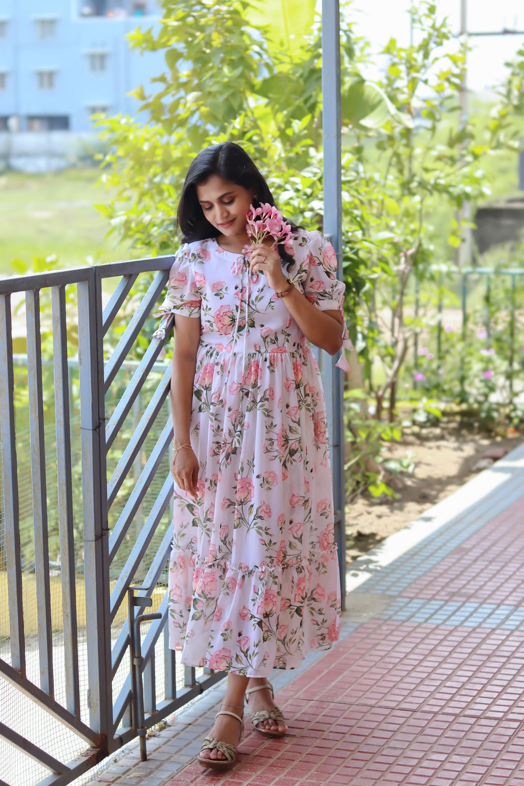 RUGHA 18 - White Floral Maxi
