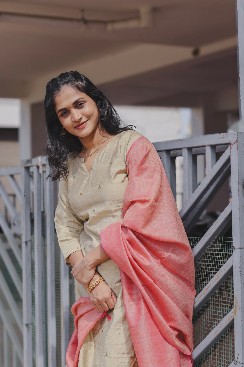 RUGHA 12 - Ivory handloom kurta set