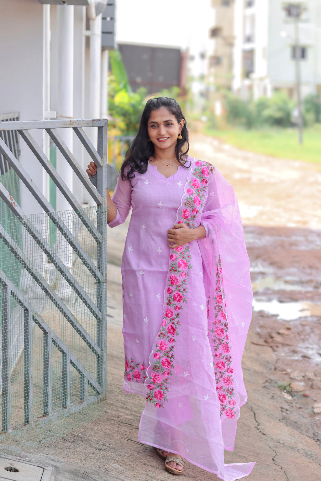 RUGHA 09 - Lavender floral suit set