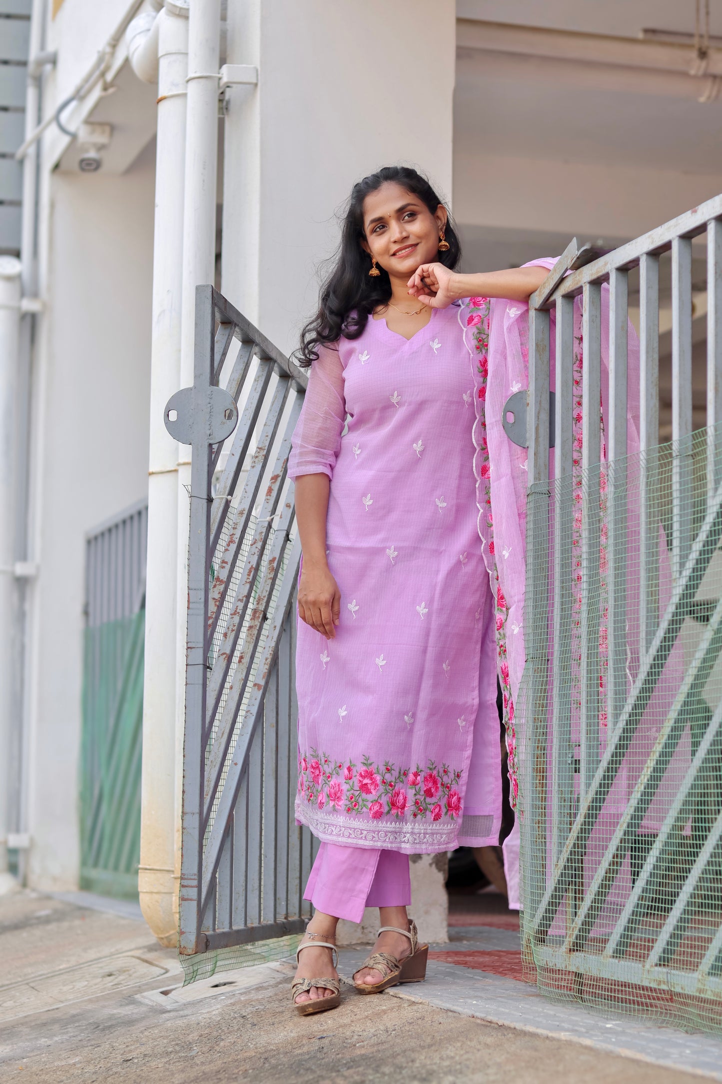 RUGHA 09 - Lavender floral suit set