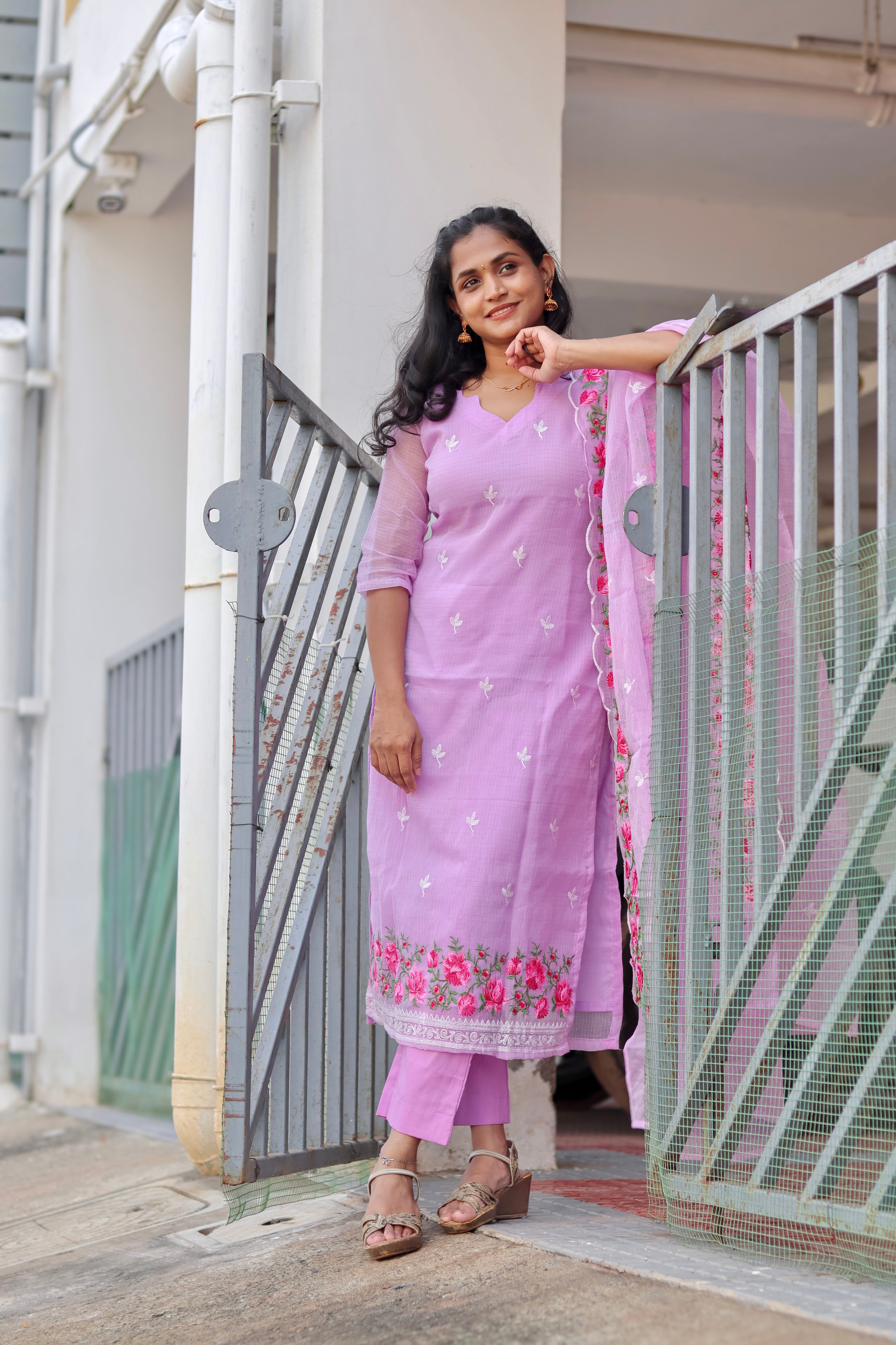 RUGHA 09 - Lavender floral suit set