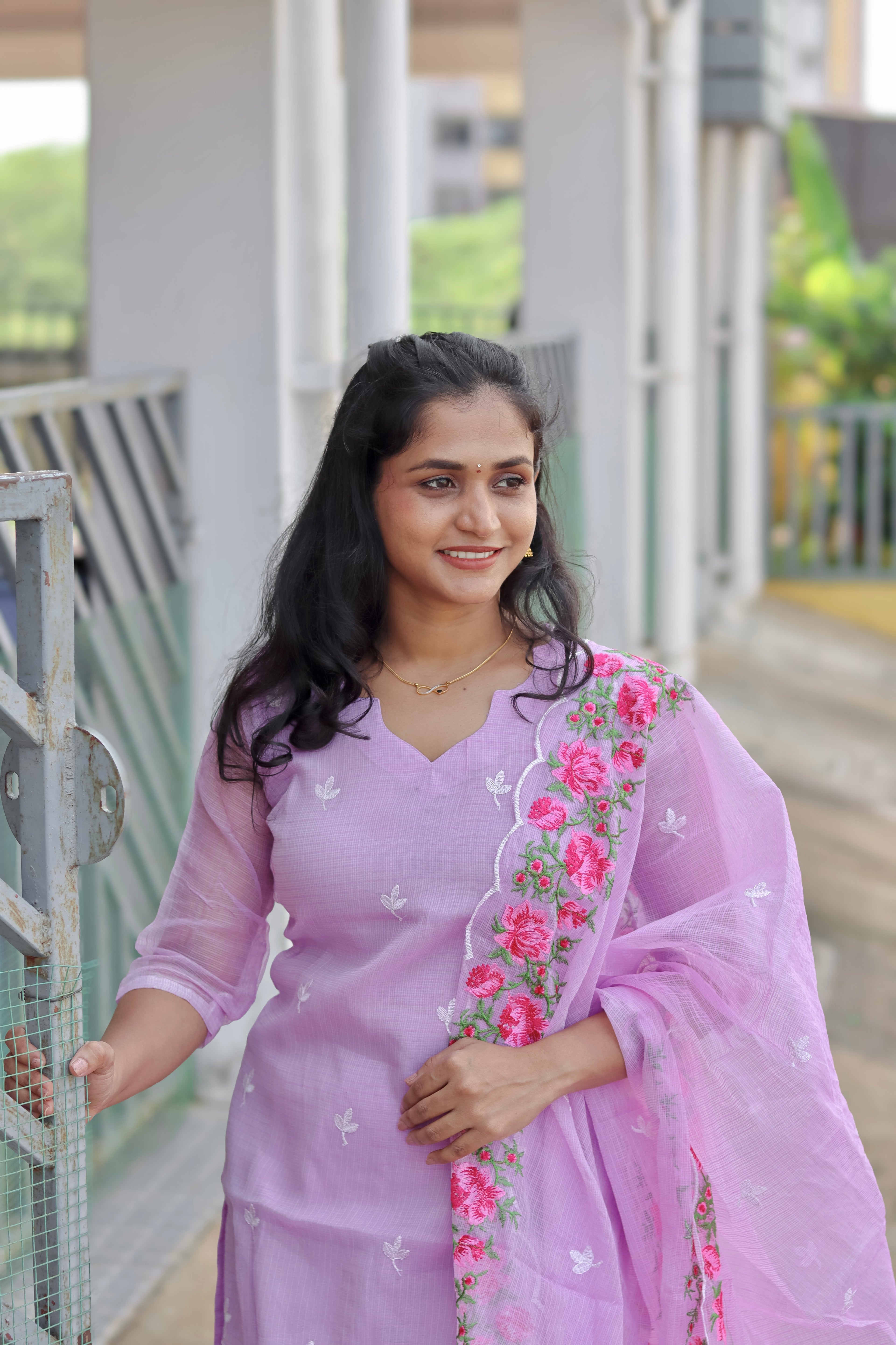 RUGHA 09 - Lavender floral suit set